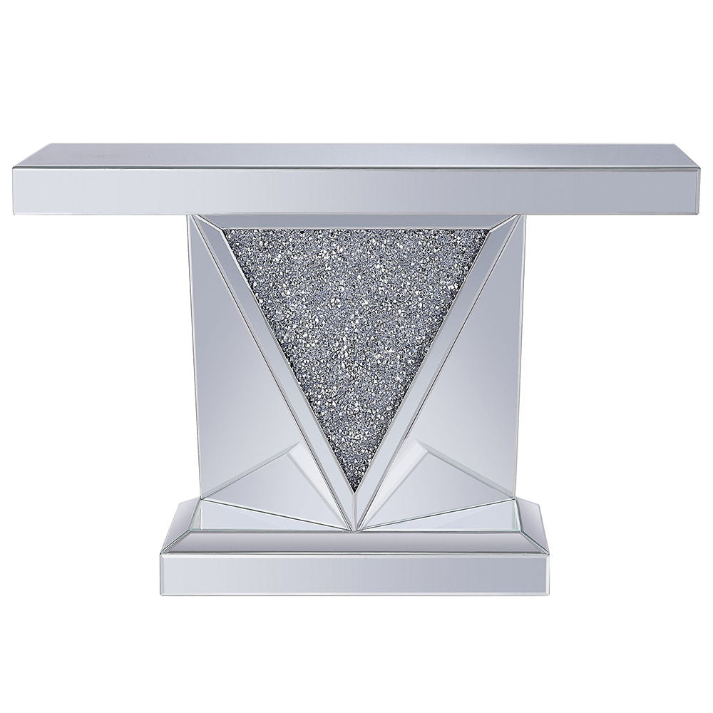 Noralie - 31"H Console Table - Mirrored & Faux Diamonds - Urban Living Furniture (Los Angeles, CA)