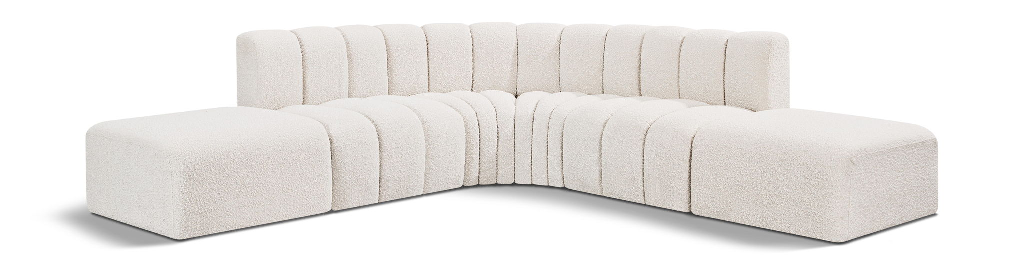 Arc - Boucle Fabric 6 Piece Corner Modular Sofa - Urban Living Furniture (Los Angeles, CA)