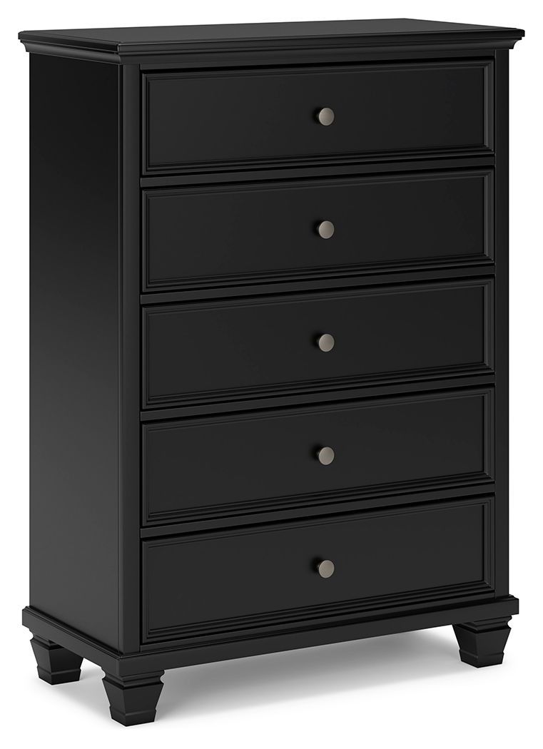 Lanolee - Black - Five Drawer Chest - Urban Living Furniture (Los Angeles, CA)