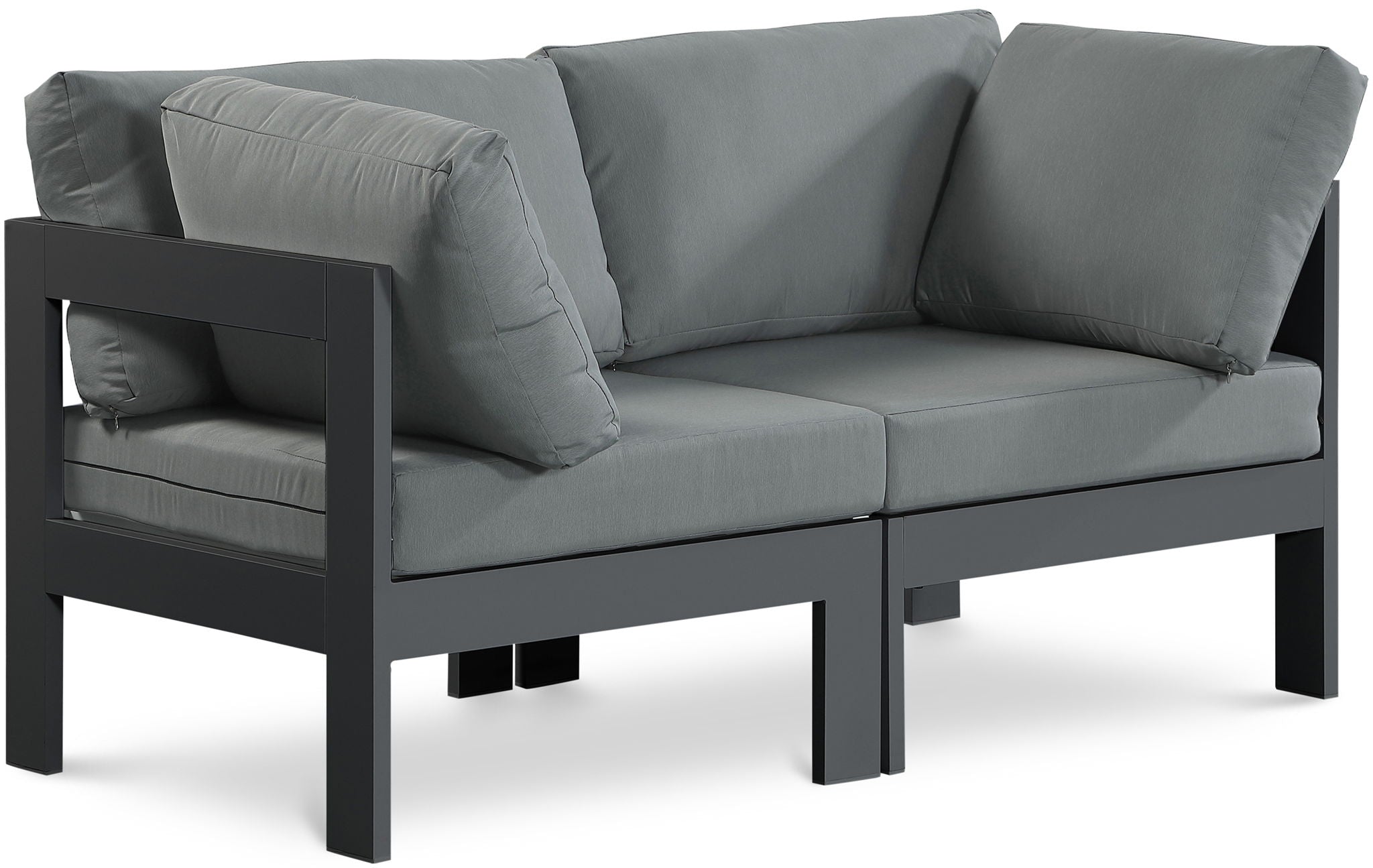 Nizuc - Outdoor Patio 2 Seat Modular Sofa With Gray Frame - Urban Living Furniture (Los Angeles, CA)