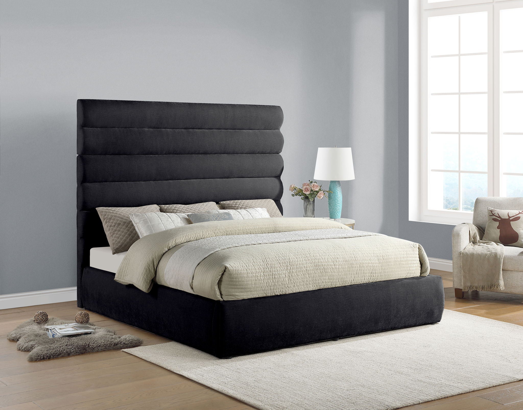 Adam - Chenille Fabric Bed With 70.5" Headboard - Urban Living Furniture (Los Angeles, CA)