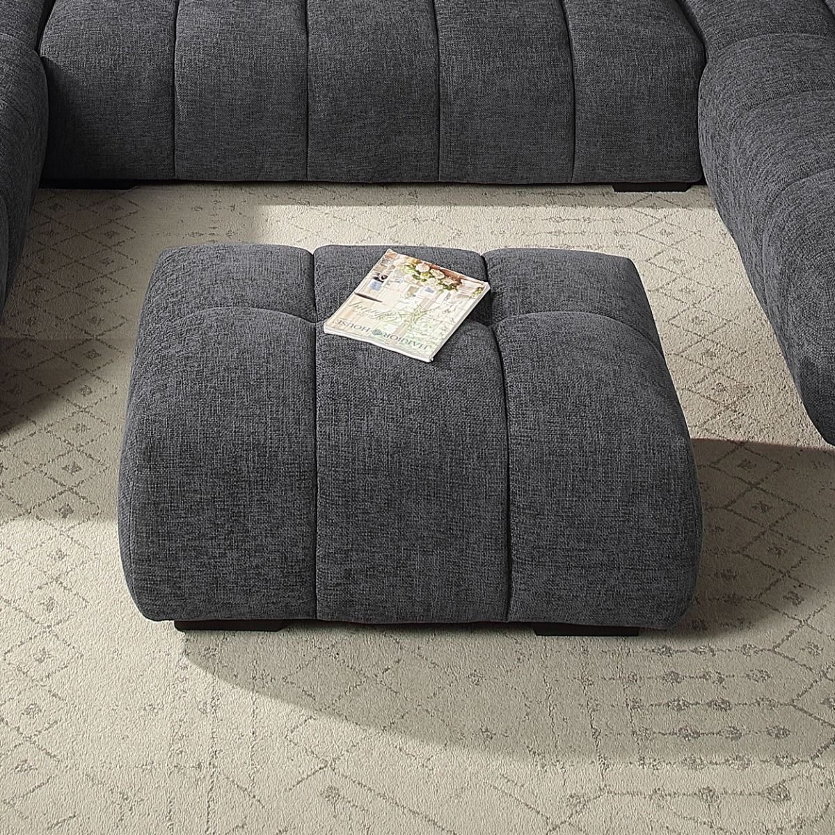 Chosen - Ottoman - Gray Chenille - Urban Living Furniture (Los Angeles, CA)
