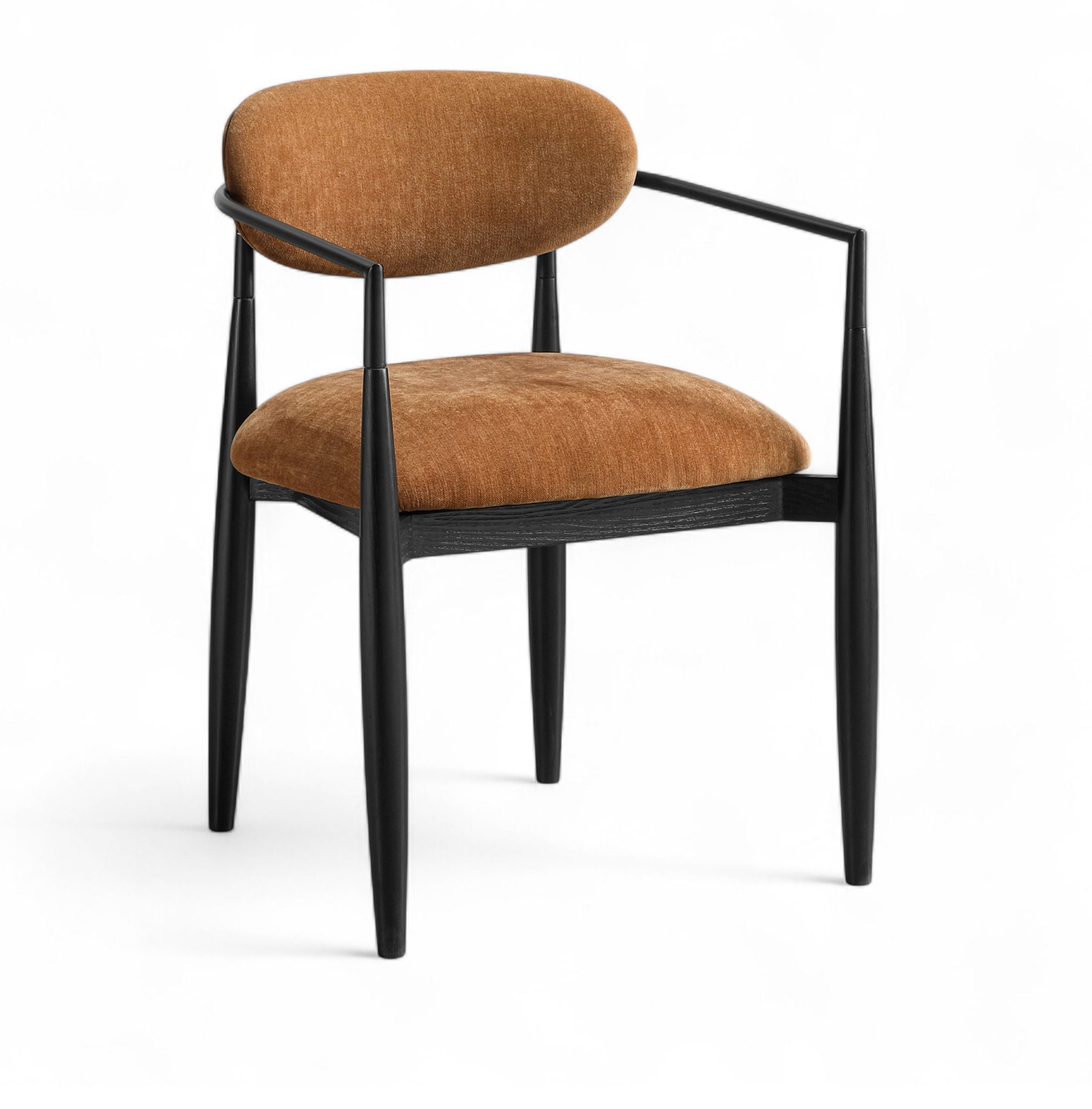 Riccio - Fabric Dining Arm Chair (Set of 2) - Black Frame - Urban Living Furniture (Los Angeles, CA)