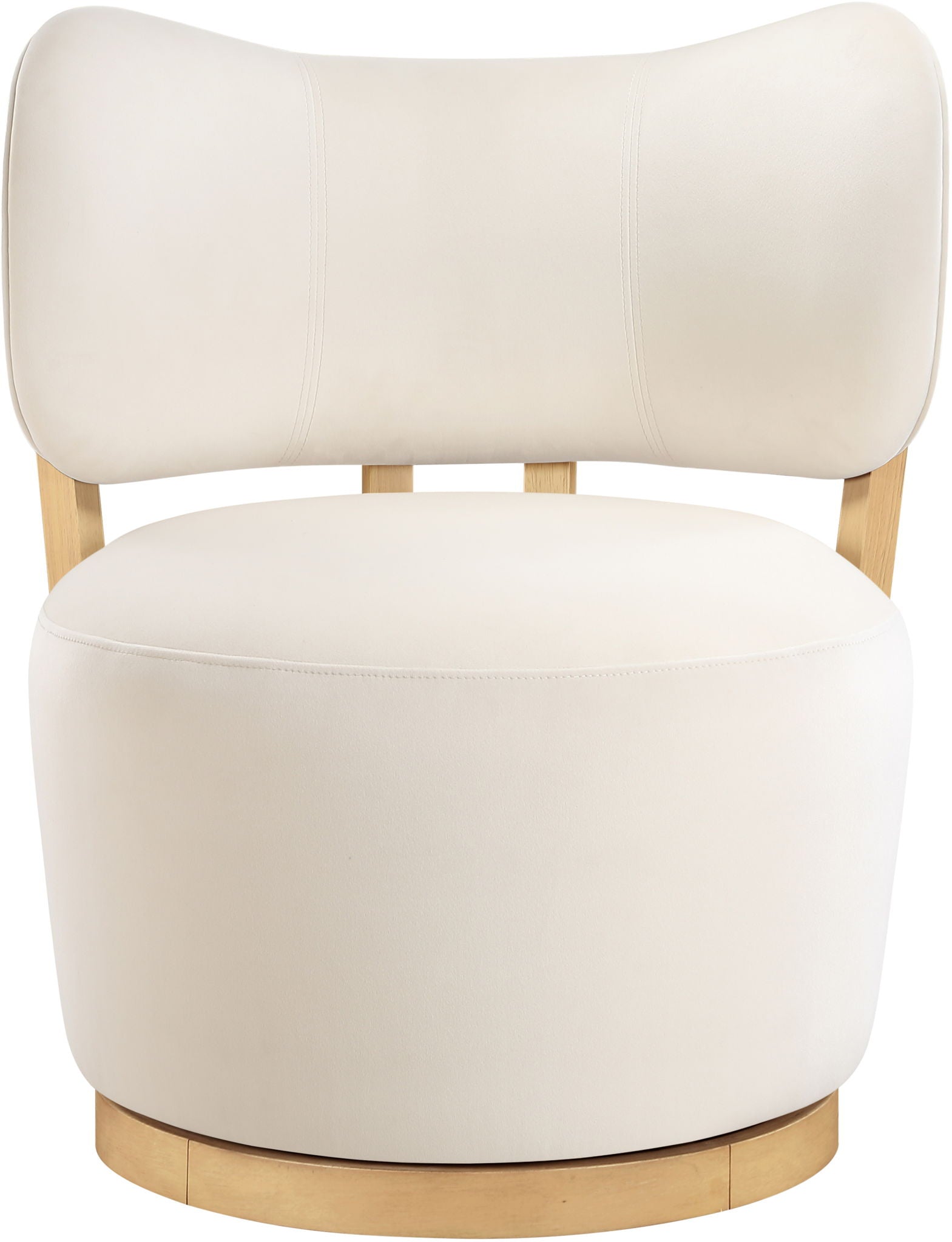 Elara - Velvet Upholstered Swivel Accent Chair - Stained Natural - Urban Living Furniture (Los Angeles, CA)