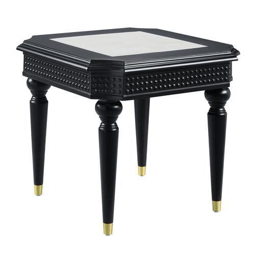 Tayden - End Table With Marble Top - Marble Top & Black - Urban Living Furniture (Los Angeles, CA)