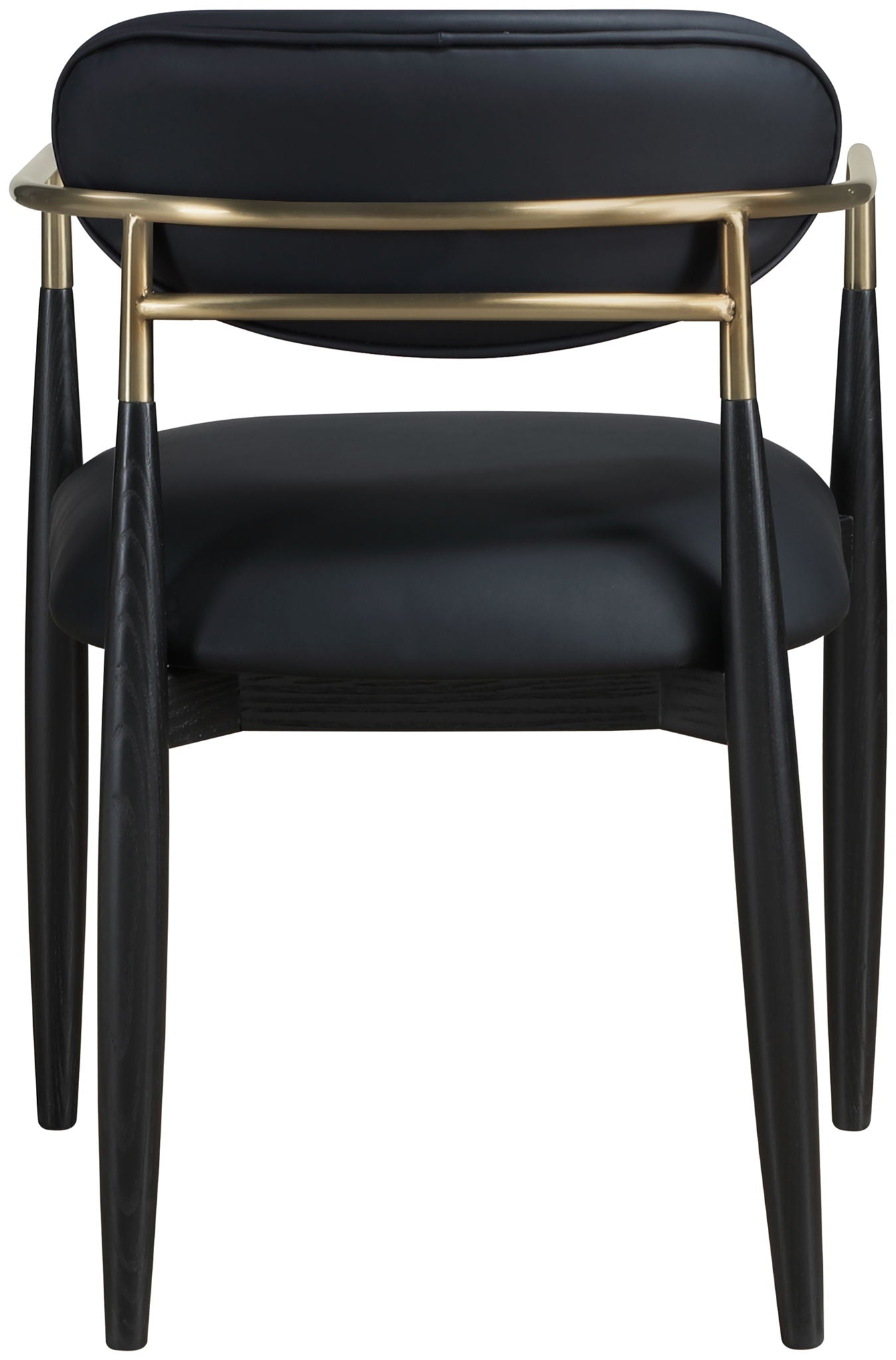 Riccio - Faux Leather Dining Arm Chair (Set of 2) - Black And Gold Frame - Urban Living Furniture (Los Angeles, CA)