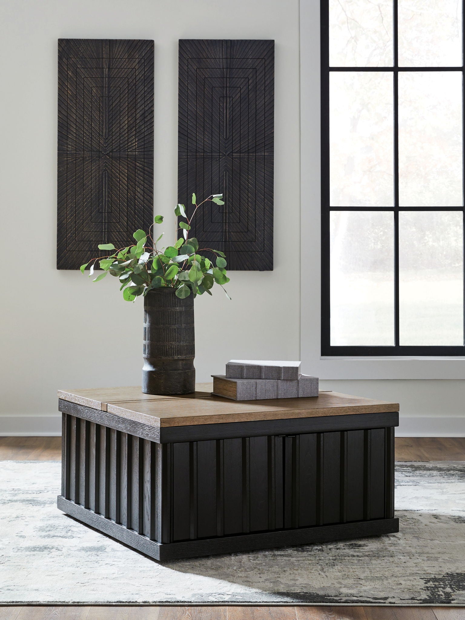 Rylandyn - Lift Top Cocktail Table - Black / Light Brown - Urban Living Furniture (Los Angeles, CA)