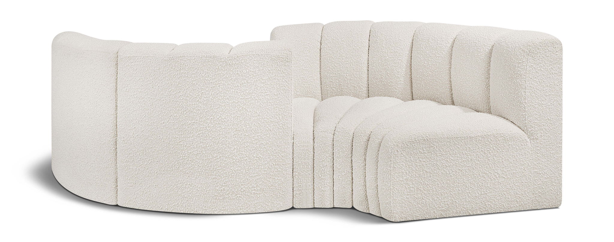 Arc - Boucle Fabric 4 Piece Curved Modular Sofa - Urban Living Furniture (Los Angeles, CA)