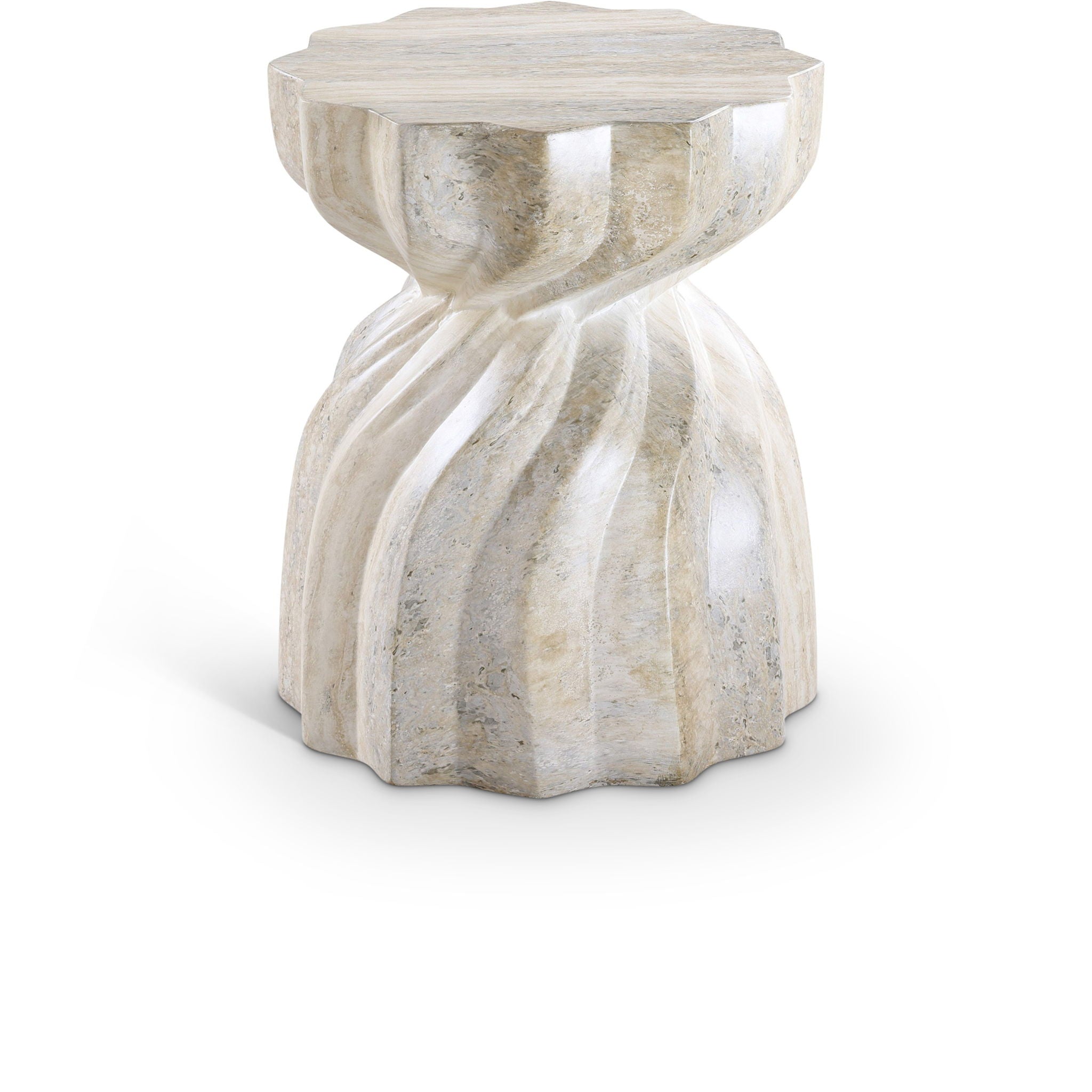 Caserta - Concrete End Table - Travertine - Urban Living Furniture (Los Angeles, CA)