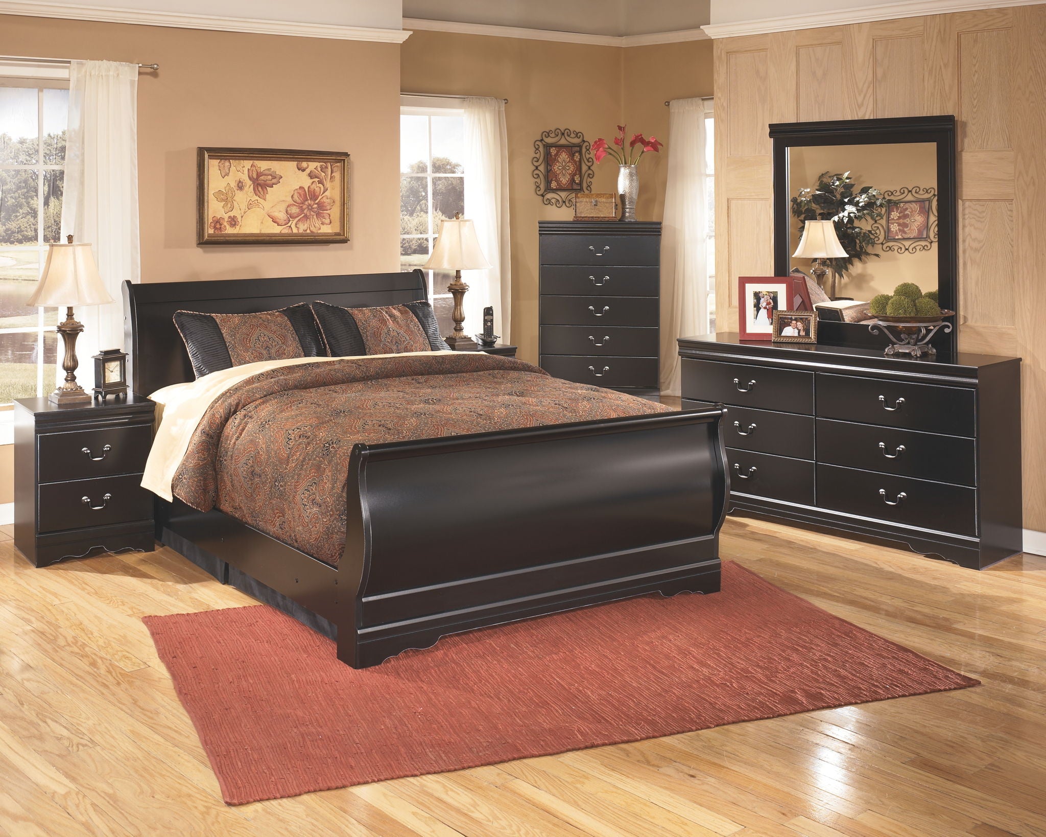 Huey Vineyard - Dresser, Mirror - Black - Urban Living Furniture (Los Angeles, CA)