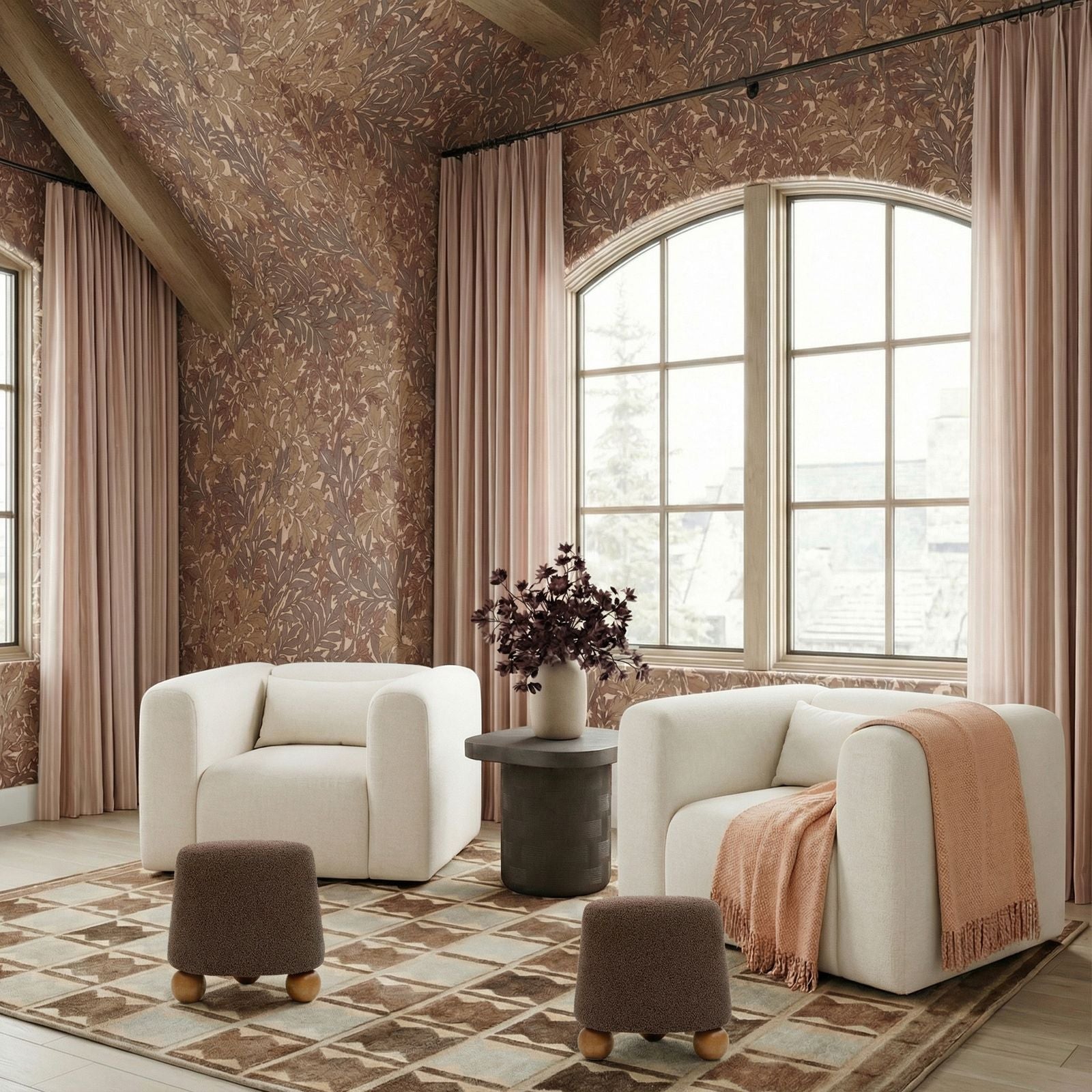Tarra - Chenille Armchair - Cream - Urban Living Furniture (Los Angeles, CA)