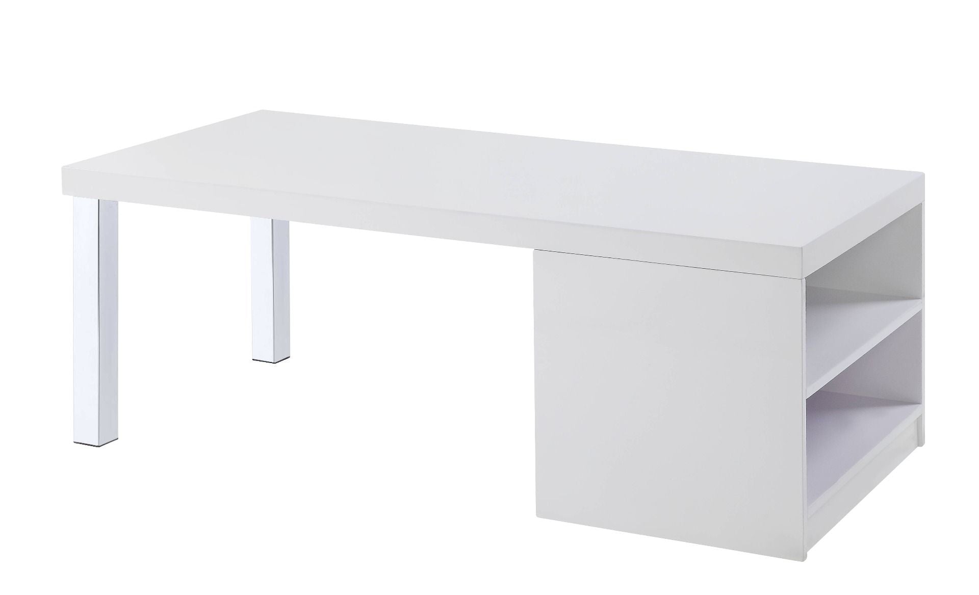 Harta - Coffee Table - White High Gloss & Chrome - Urban Living Furniture (Los Angeles, CA)