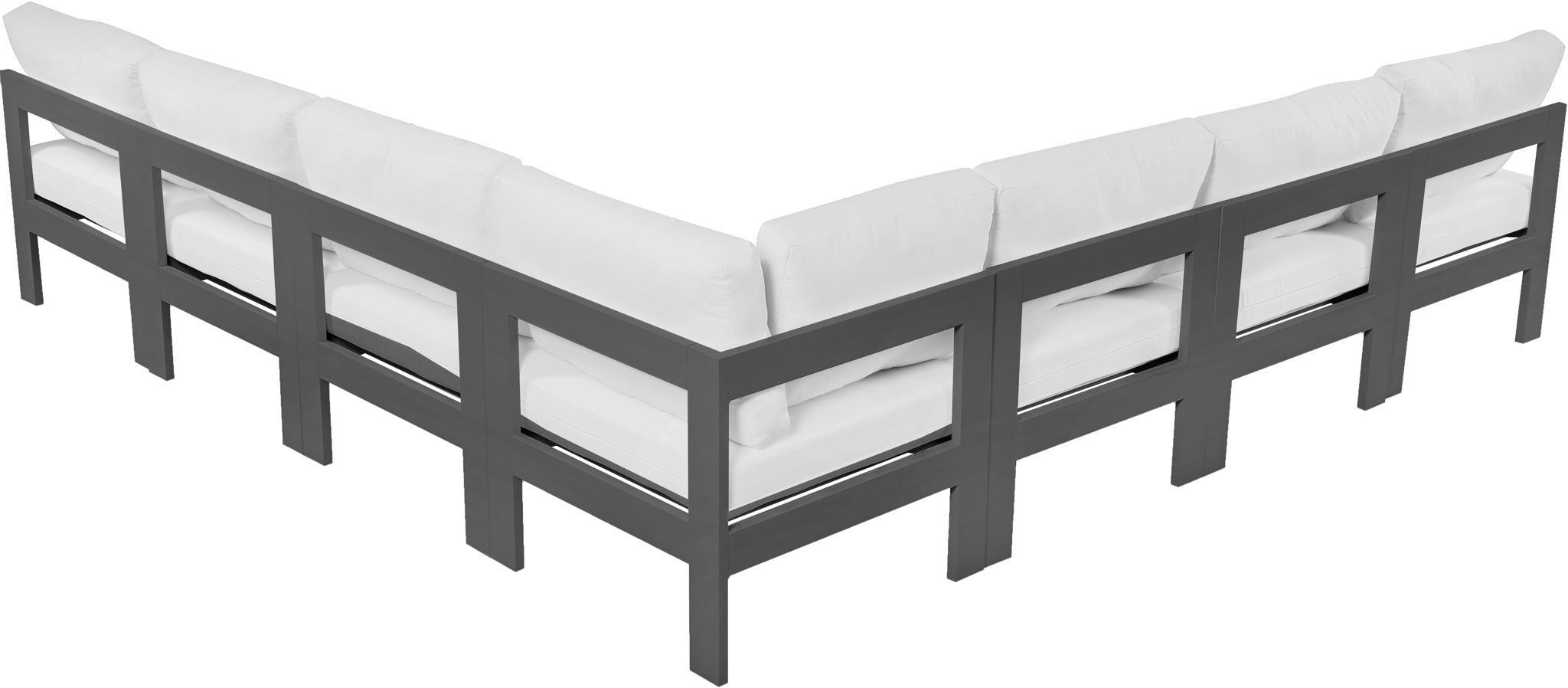 Nizuc - Outdoor Patio 7 Piece Modular Sectional With Gray Frame - Urban Living Furniture (Los Angeles, CA)