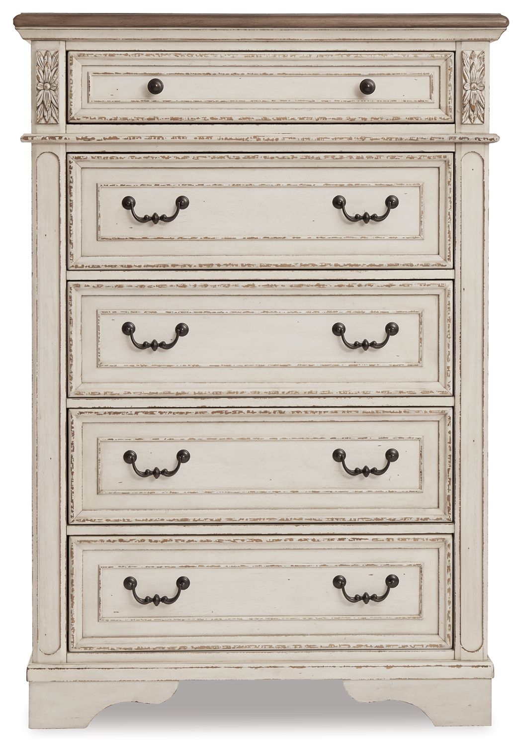 Realyn - Five Drawer Chest - White / Brown / Beige - Urban Living Furniture (Los Angeles, CA)