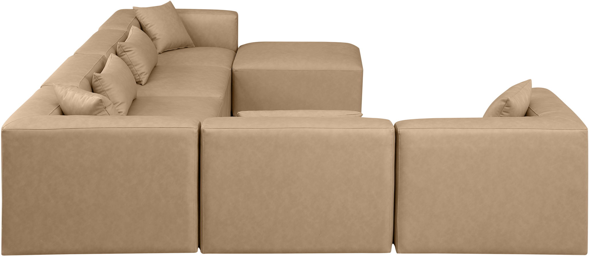 Cube - 7 Piece Modular Sectional - Tan - Urban Living Furniture (Los Angeles, CA)