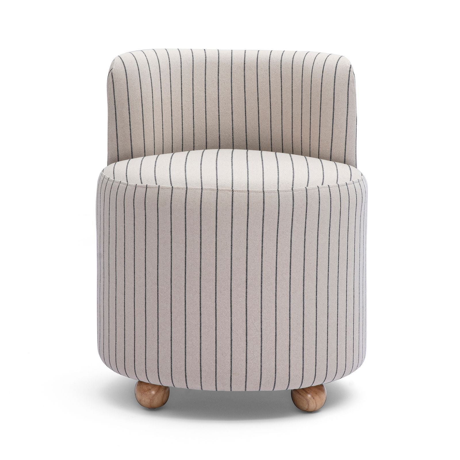 Hakuna - Striped Linen Desk Chair - Black / White - Urban Living Furniture (Los Angeles, CA)