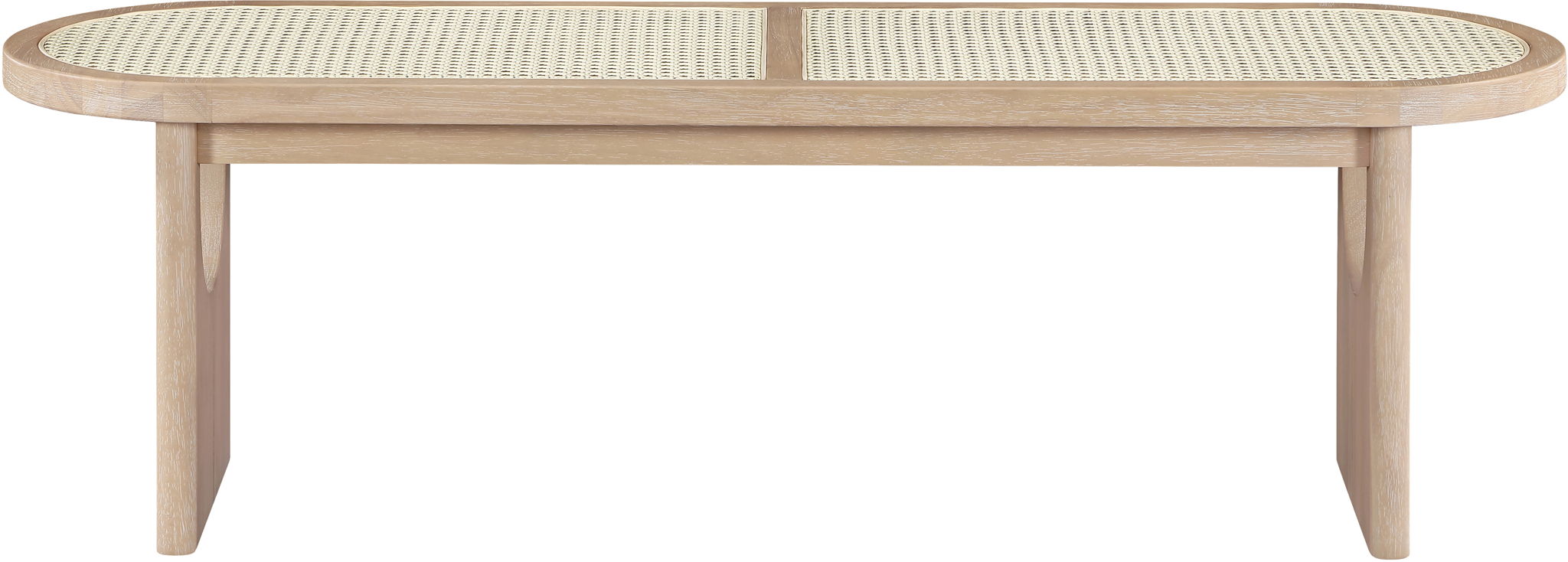 Canovia - Solid Wood And Faux Cane Bench - Urban Living Furniture (Los Angeles, CA)