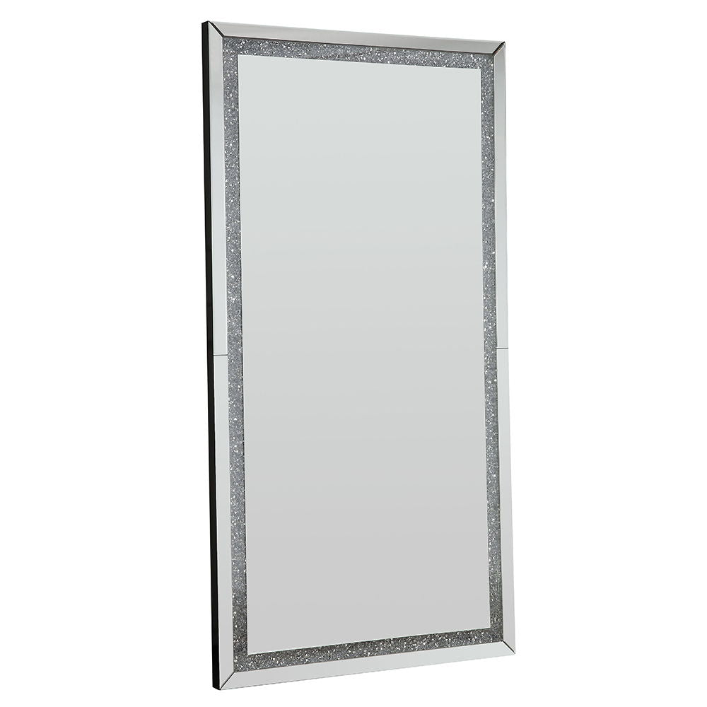 Noralie - Floor Mirror - Faux Diamonds & Mirrored - Urban Living Furniture (Los Angeles, CA)