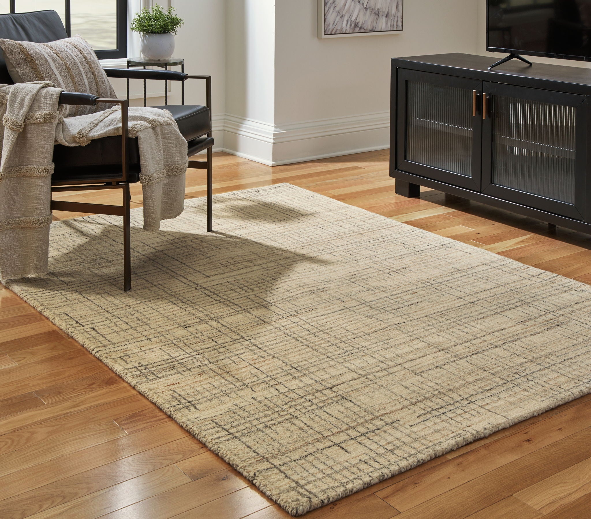 Janston - 5' x 7' Rug - Ivory / Gray / Tan - Urban Living Furniture (Los Angeles, CA)
