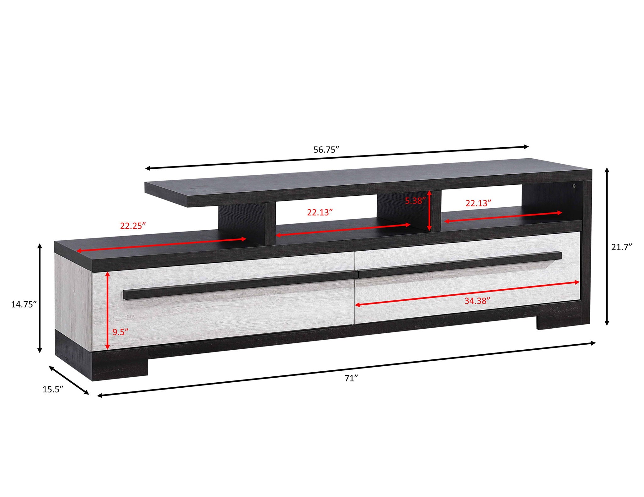 Remington - TV Stand - Black & White - Urban Living Furniture (Los Angeles, CA)