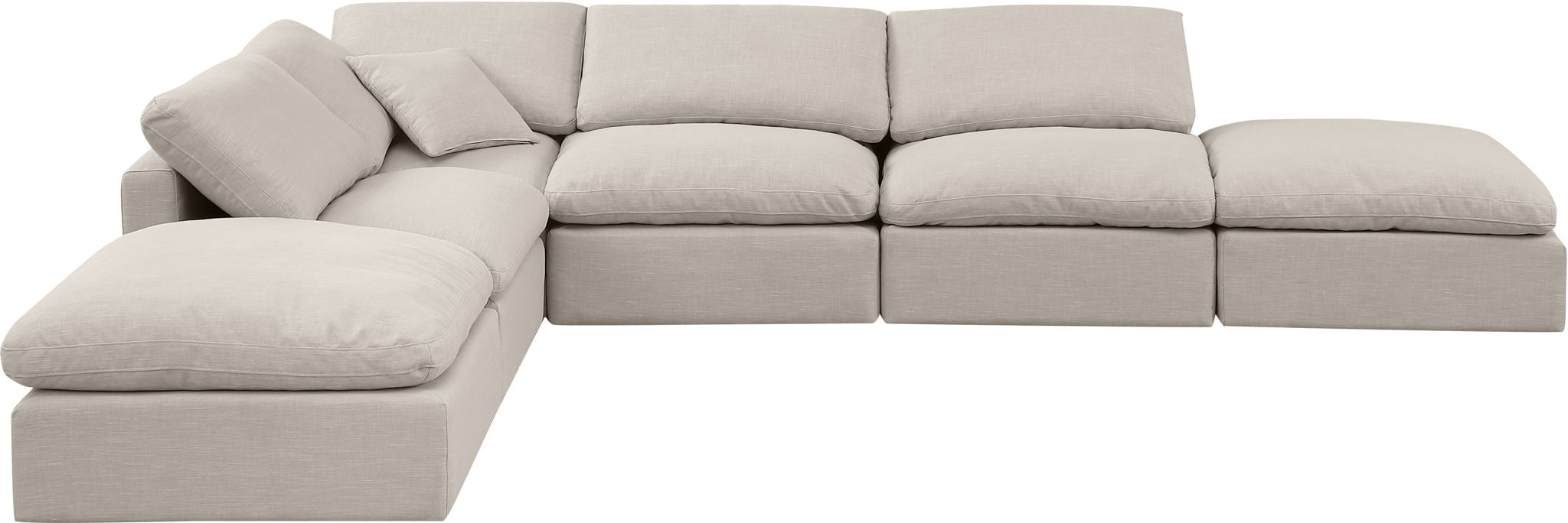 Indulge - Linen 6 Piece Modular Armless Sectional - Urban Living Furniture (Los Angeles, CA)