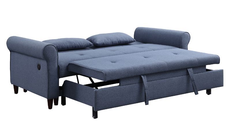 Nichelle - Sofa With Sleeper - Blue Fabric - Urban Living Furniture (Los Angeles, CA)