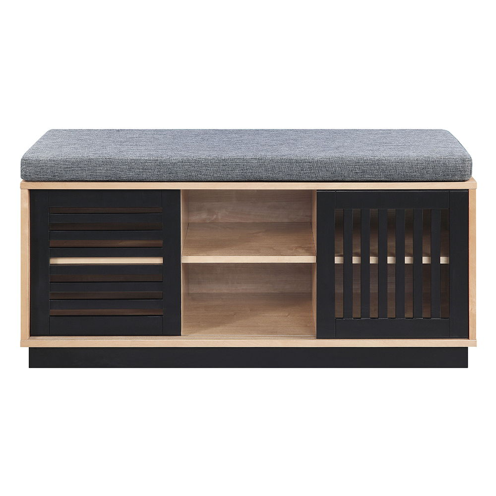 Gamaliel - Bench With Storage - Oak & Espresso - Urban Living Furniture (Los Angeles, CA)