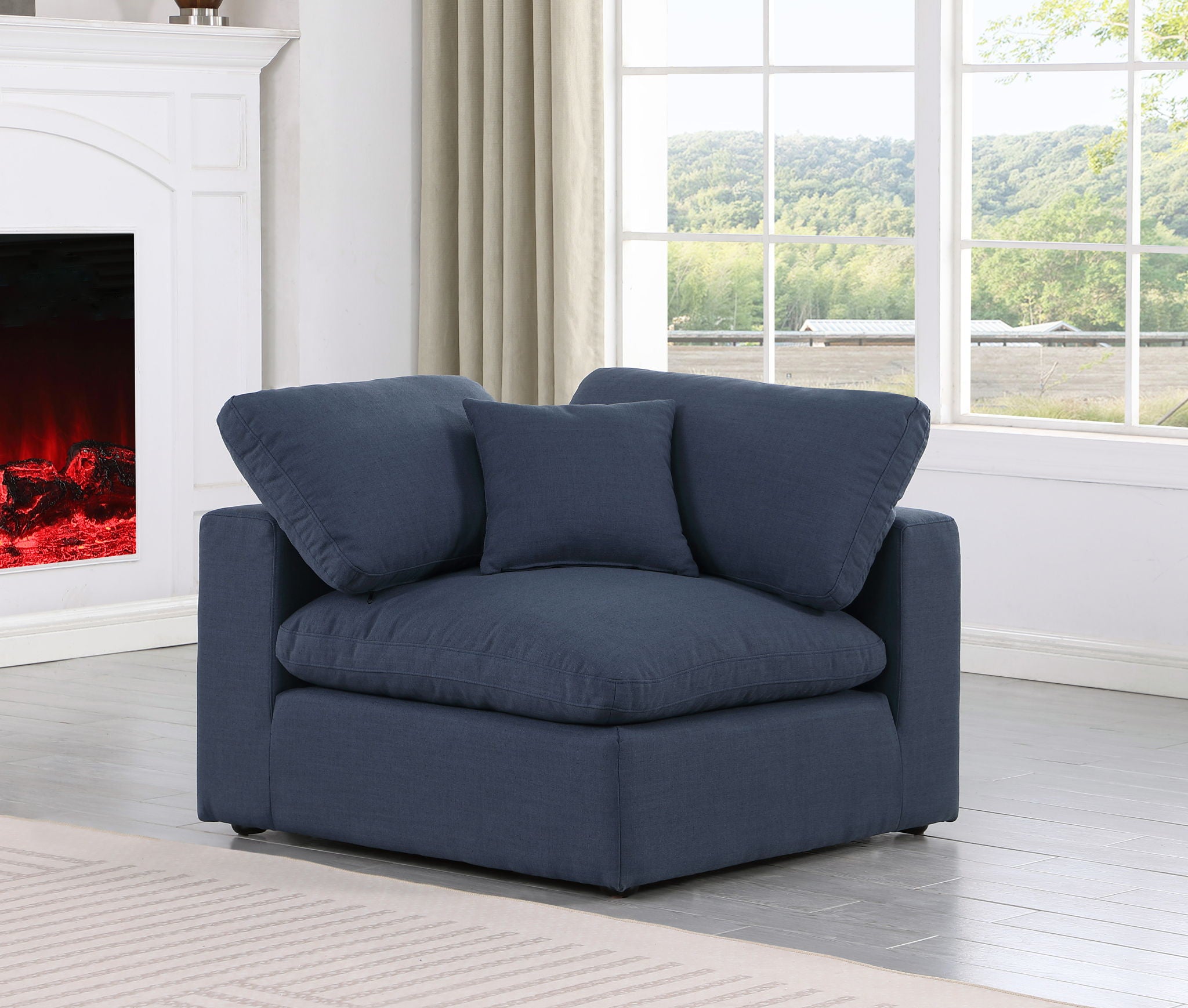 Comfy - Linen Corner Chair - Urban Living Furniture (Los Angeles, CA)