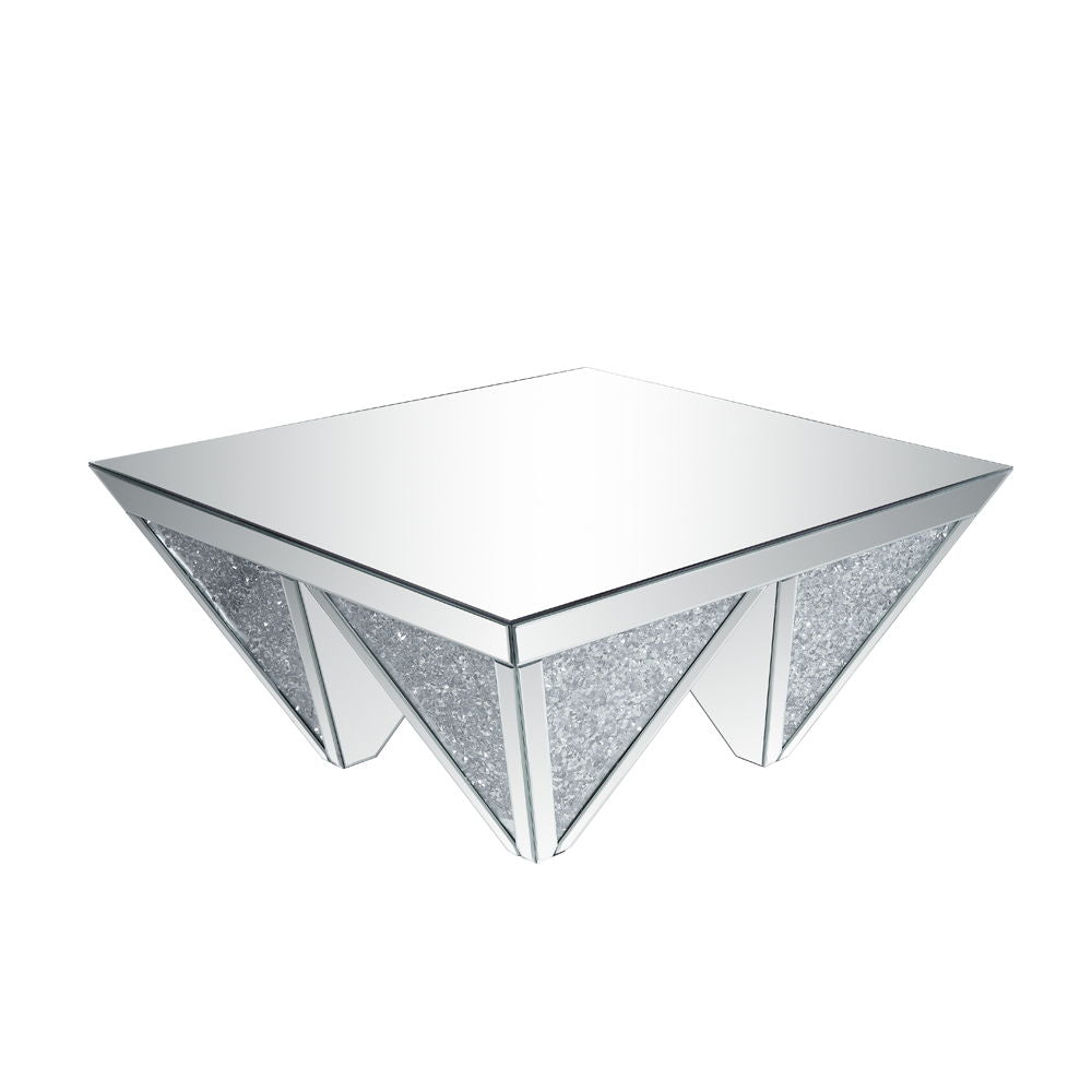 Noralie - 19"H Coffee Table With Faux Diamonds - Mirrored - Urban Living Furniture (Los Angeles, CA)