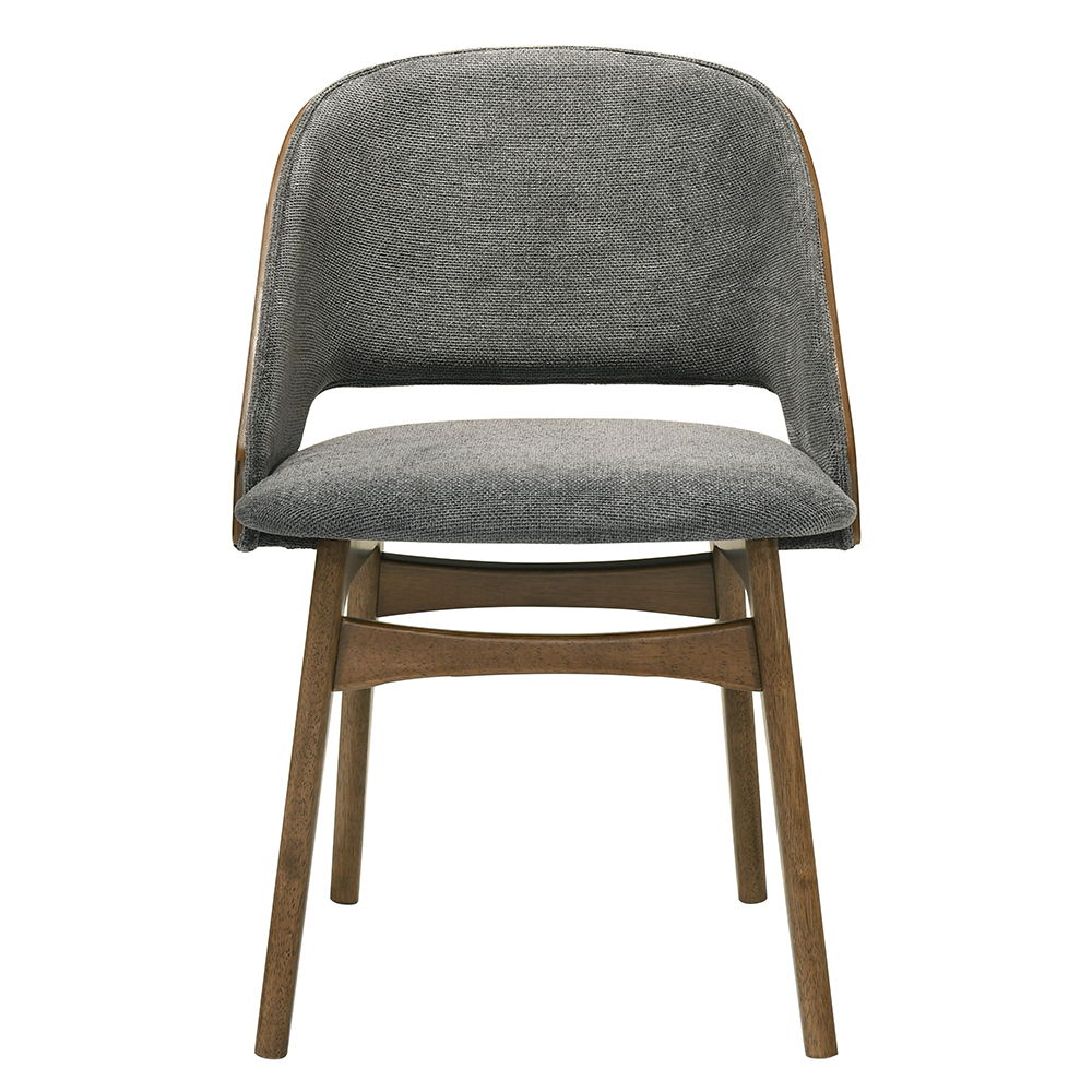 Delmon - Side Chair (Set of 2) - Gray / Dark Walnut - Urban Living Furniture (Los Angeles, CA)