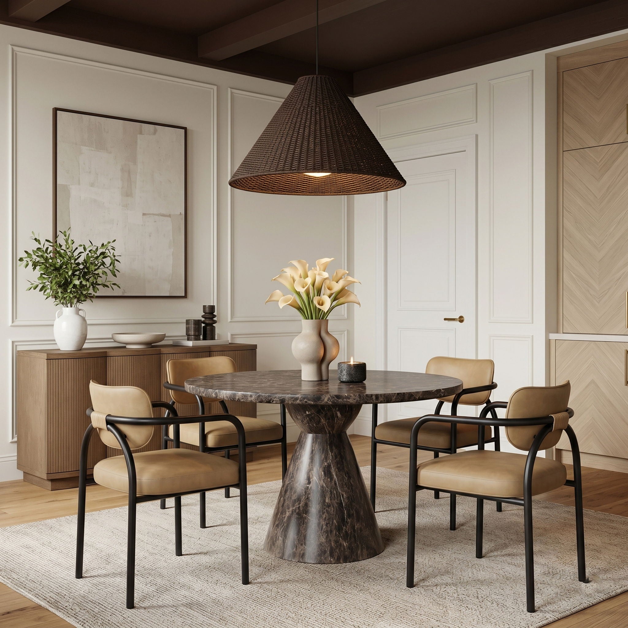 Serava - Vegan Leather Upholstered Dining Chair (Set of 2) - Tan - Urban Living Furniture (Los Angeles, CA)