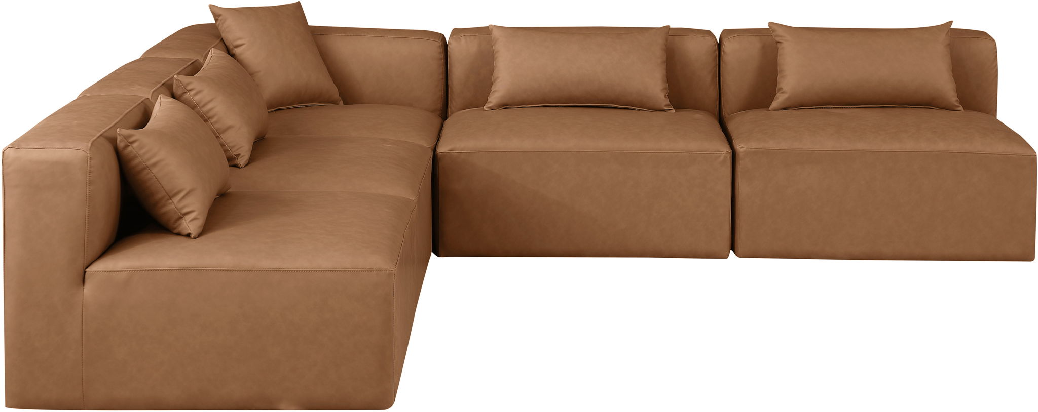 Cube - 5 Piece Modular Corner Armless Sectional