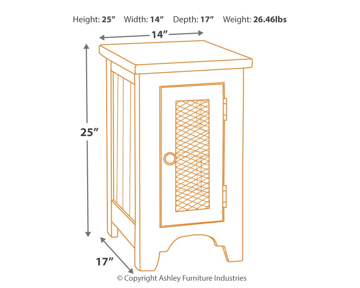 Wystfield - White / Brown - Chair Side End Table - Urban Living Furniture (Los Angeles, CA)