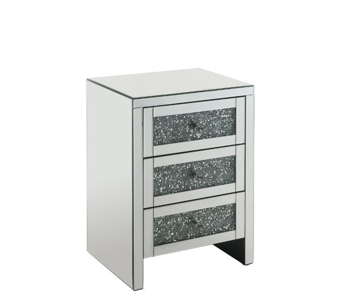 Noralie - 26" Accent Table With Faux Diamonds - Mirrored - Urban Living Furniture (Los Angeles, CA)
