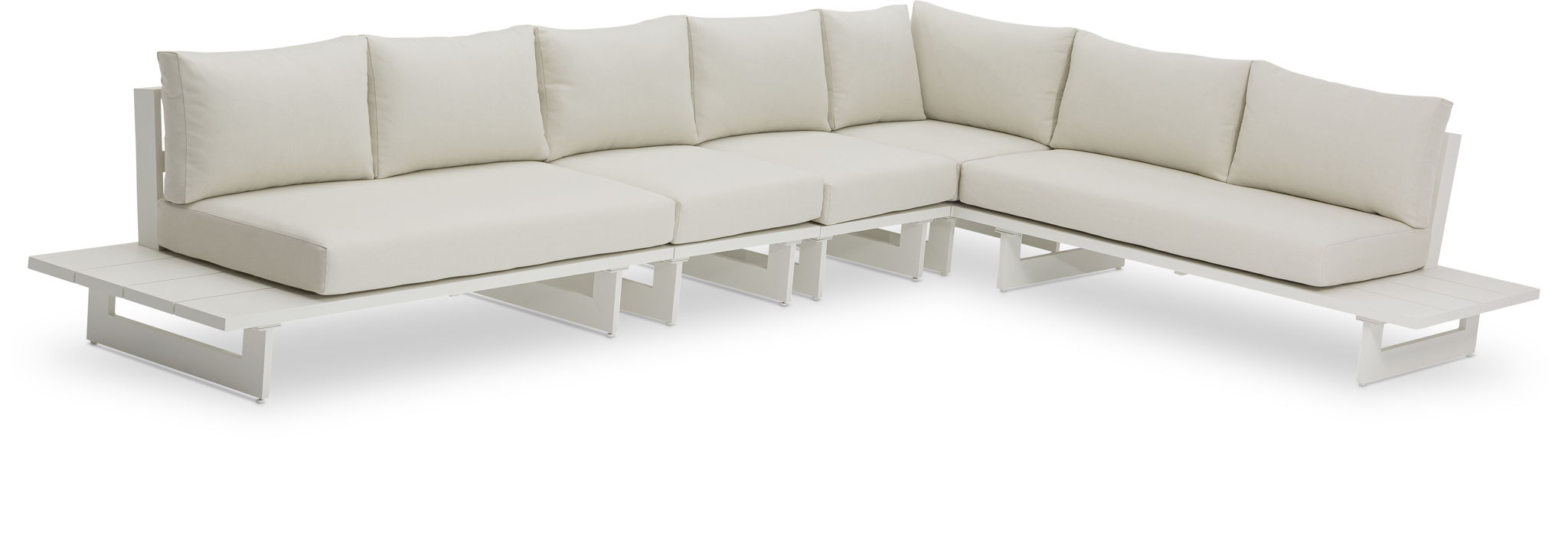 Maldives - 5 Piece Water Resistant Outdoor Patio Modular Sectional With White Base - Urban Living Furniture (Los Angeles, CA)