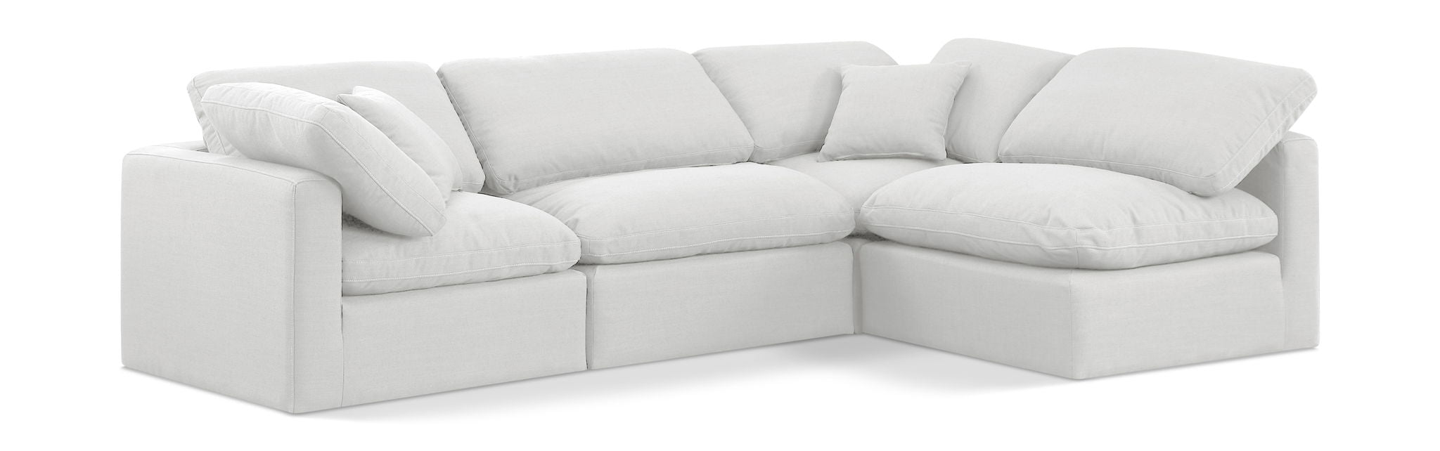 Indulge - Linen 4 Piece Modular Sectional - White - Urban Living Furniture (Los Angeles, CA)