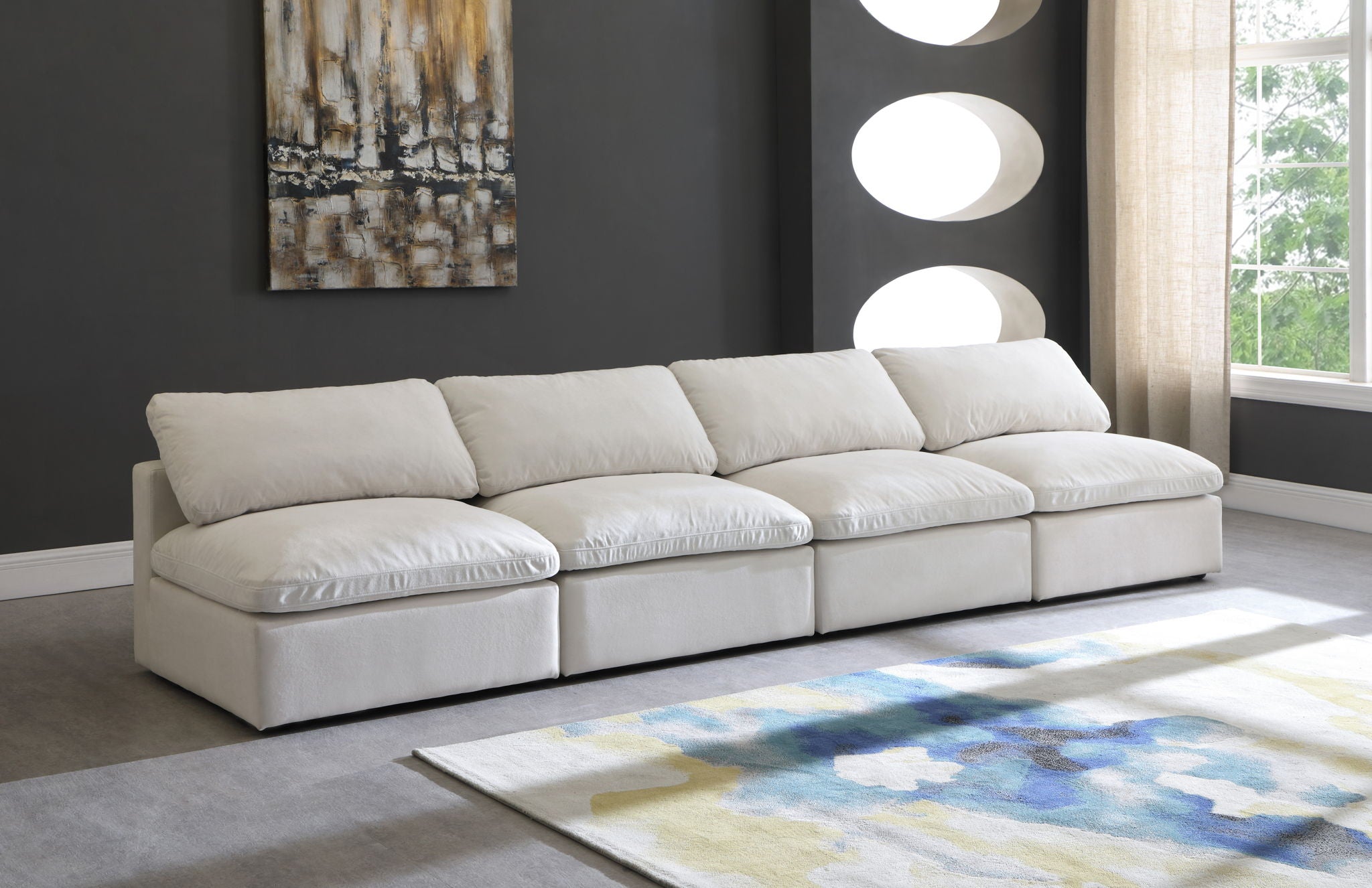 Plush - Modular Armless 4 Seat Sofa - Urban Living Furniture (Los Angeles, CA)