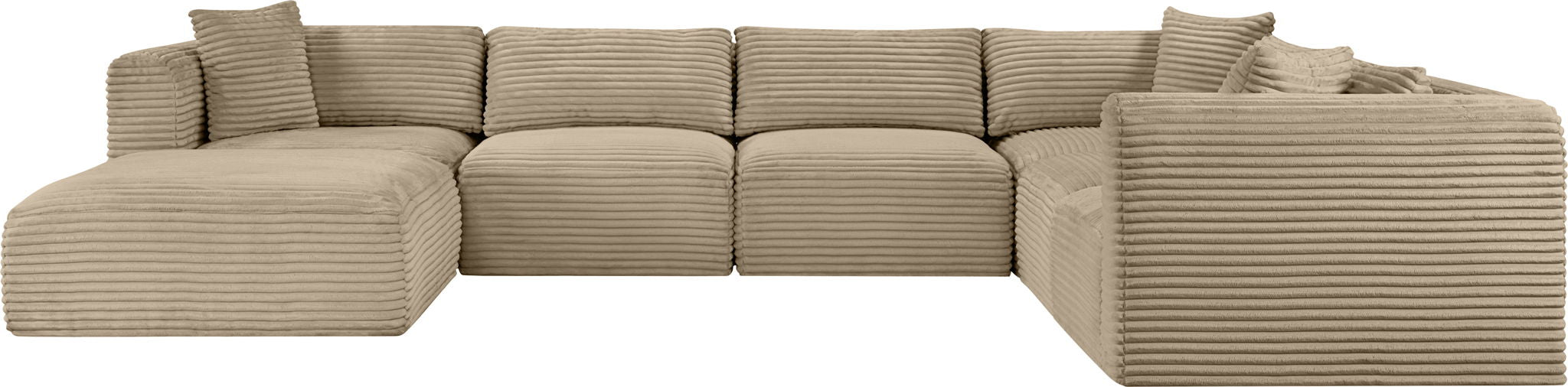 Shaggy - Fabric 7 Piece Modular U-Shaped Sectional With Ottoman - Urban Living Furniture (Los Angeles, CA)