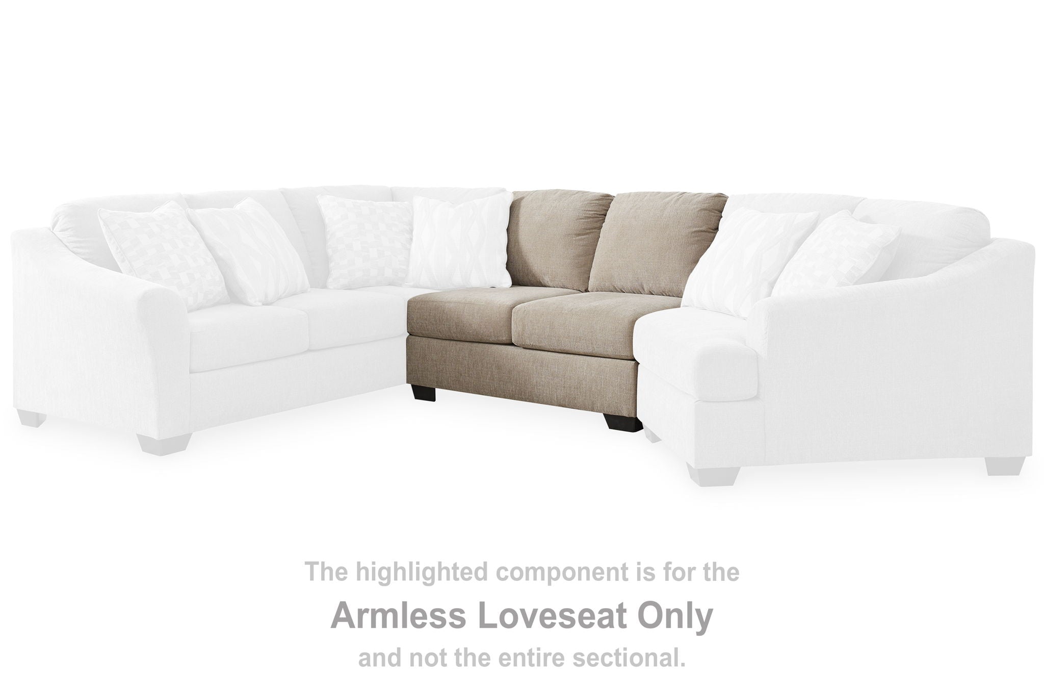 Brogan Bay - Cork - Armless Loveseat - Urban Living Furniture (Los Angeles, CA)