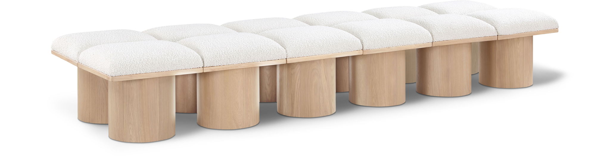 Pavilion - 12 Piece Modular Bench With Natural Base - Urban Living Furniture (Los Angeles, CA)