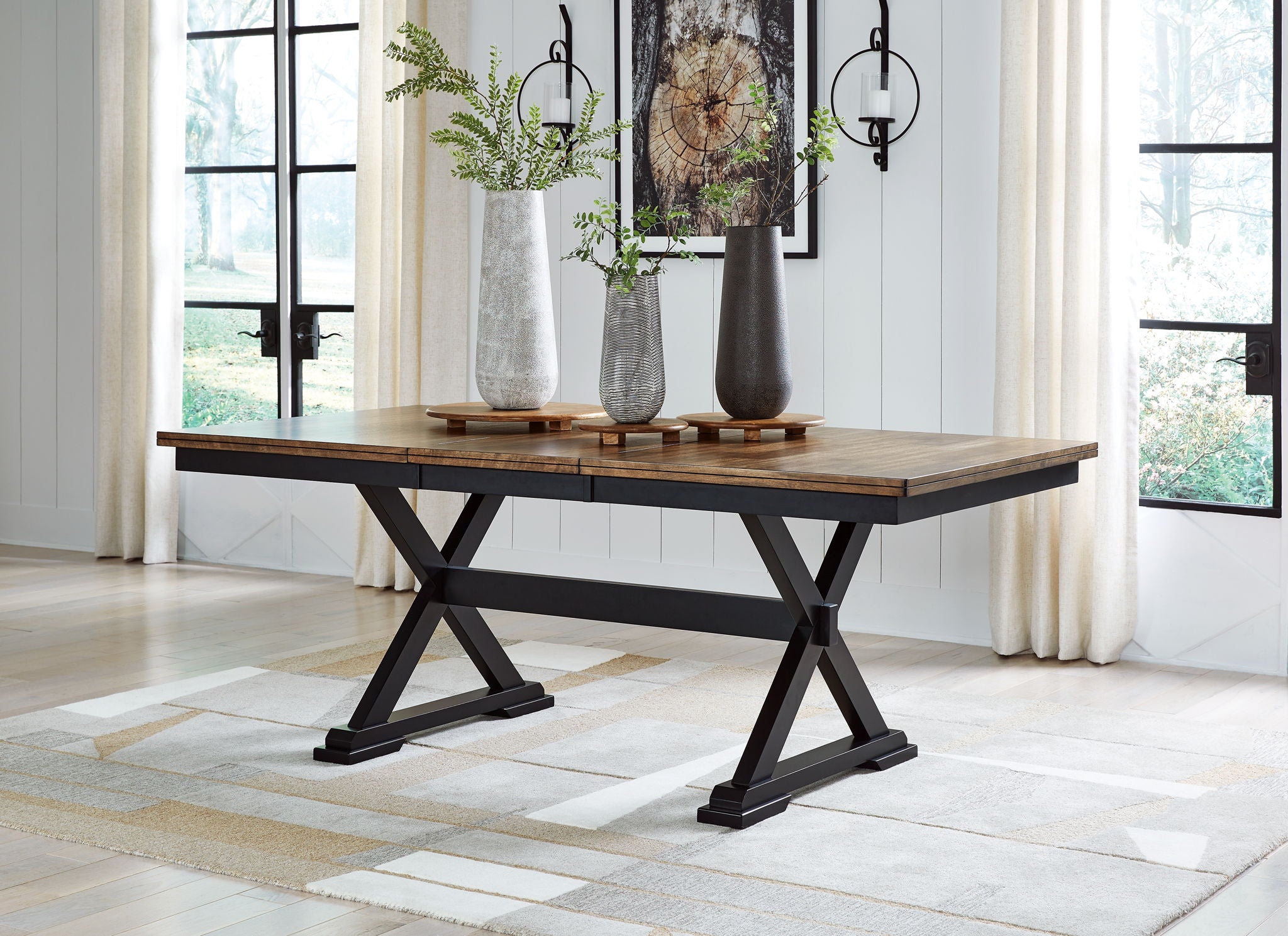 Wildenauer - Brown / Black - Rectangular Dining Extension Table - Urban Living Furniture (Los Angeles, CA)