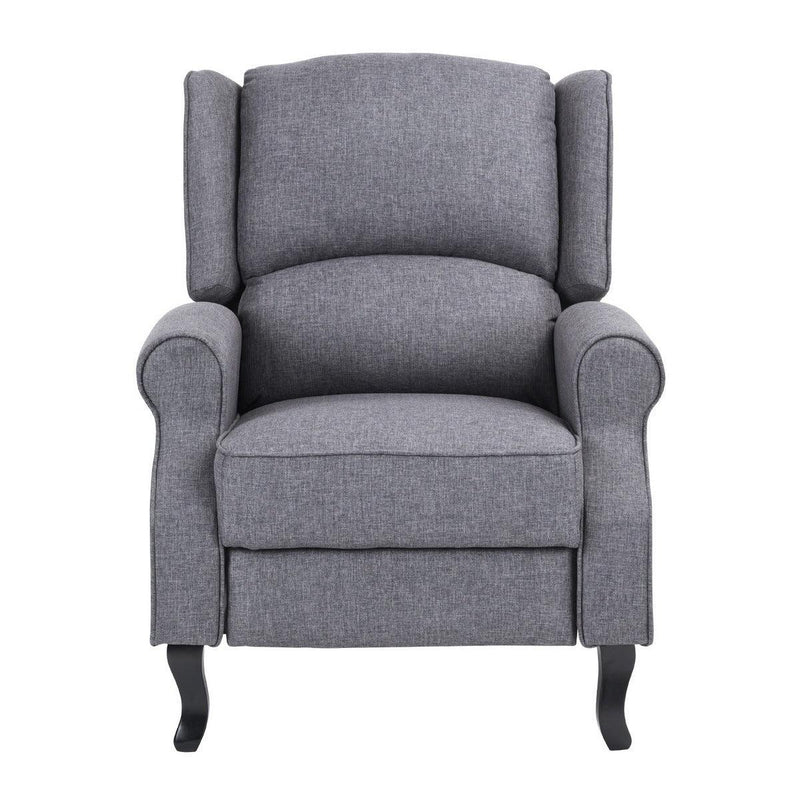 Fabric Wingback Recliner Chair for Living Room, Tufted Reading Chairs for Adults, Lazy Boy Recliners Chairs for Small Space,Lounge Chair(Grey)
