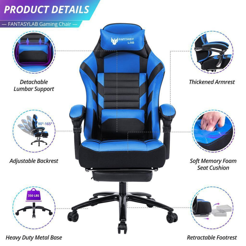 Seat Height Adjustable Swivel Racing Office Computer Ergonomic Video Game Chair