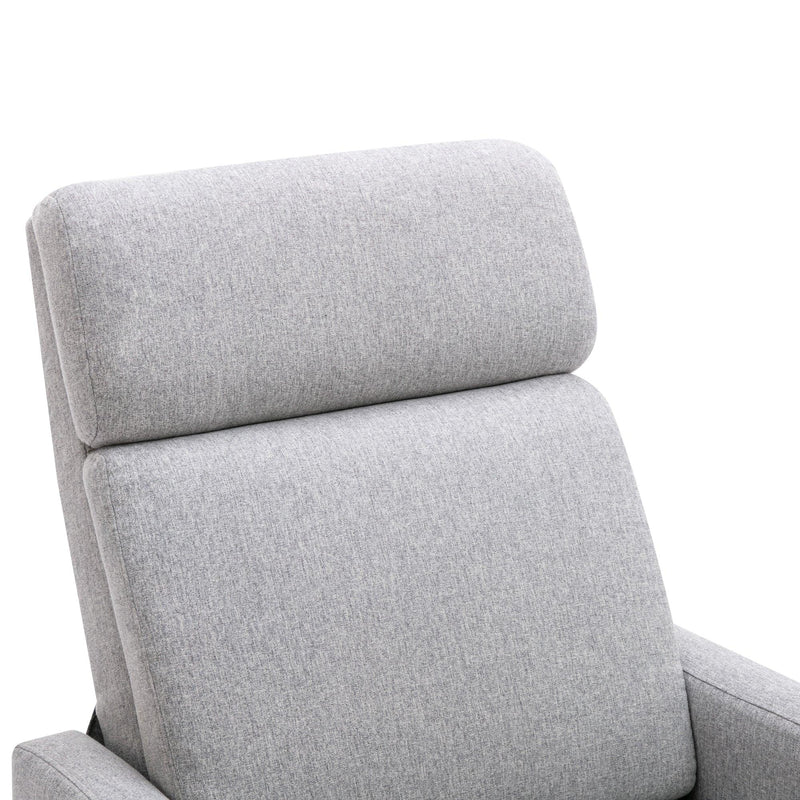 Wood-Framed Upholstered Recliner Chair Adjustable Home Theater Seating with Thick Seat Cushion and BackrestModern Living Room Recliners，Gray