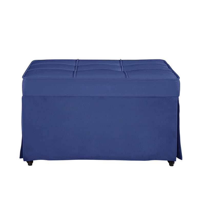 Velvet Folding Sofa Bed Sleeper Chair with Adjustable Backrest .