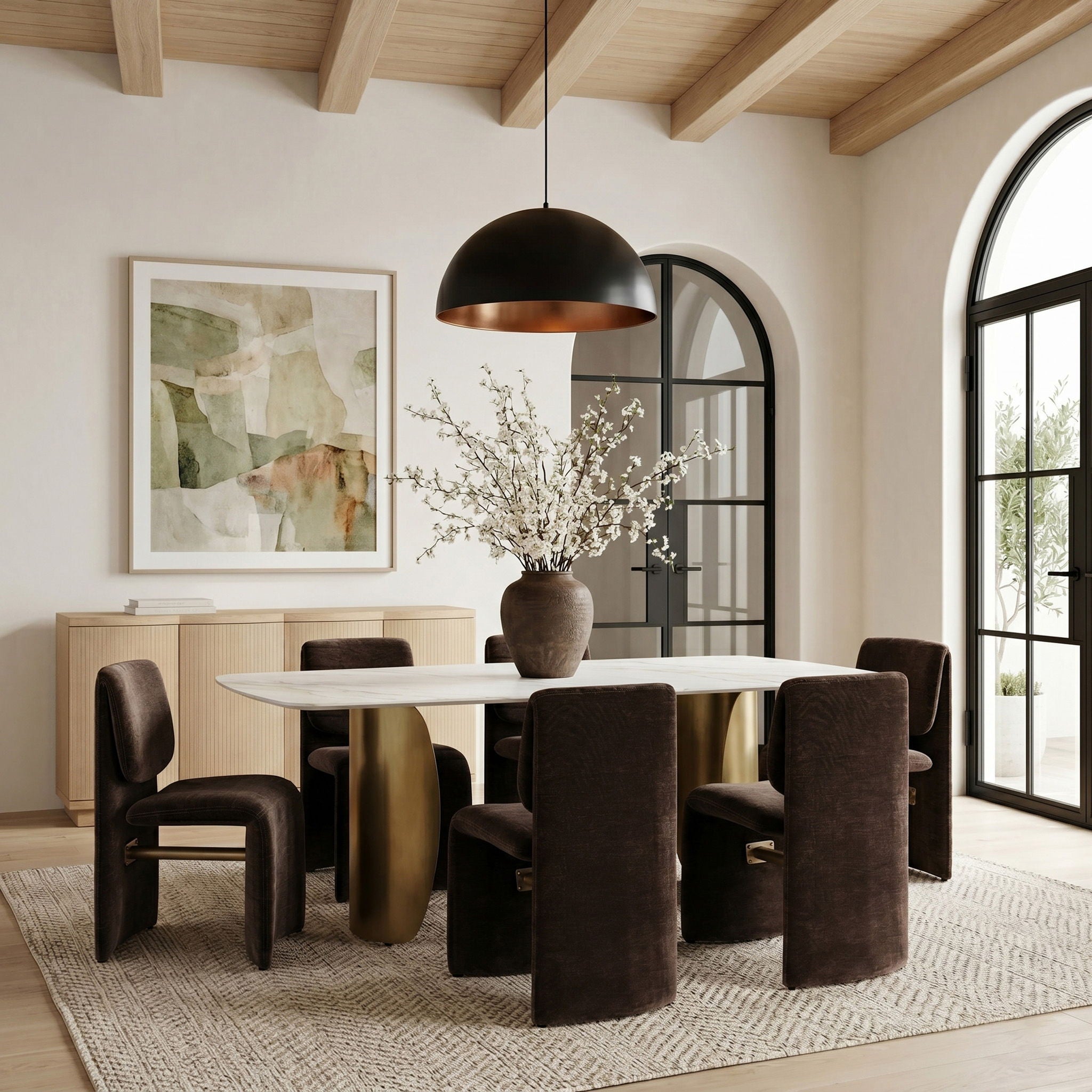 Slique - Performance Fabric Upholstered Dining Chair (Set of 2) - Brown - Urban Living Furniture (Los Angeles, CA)