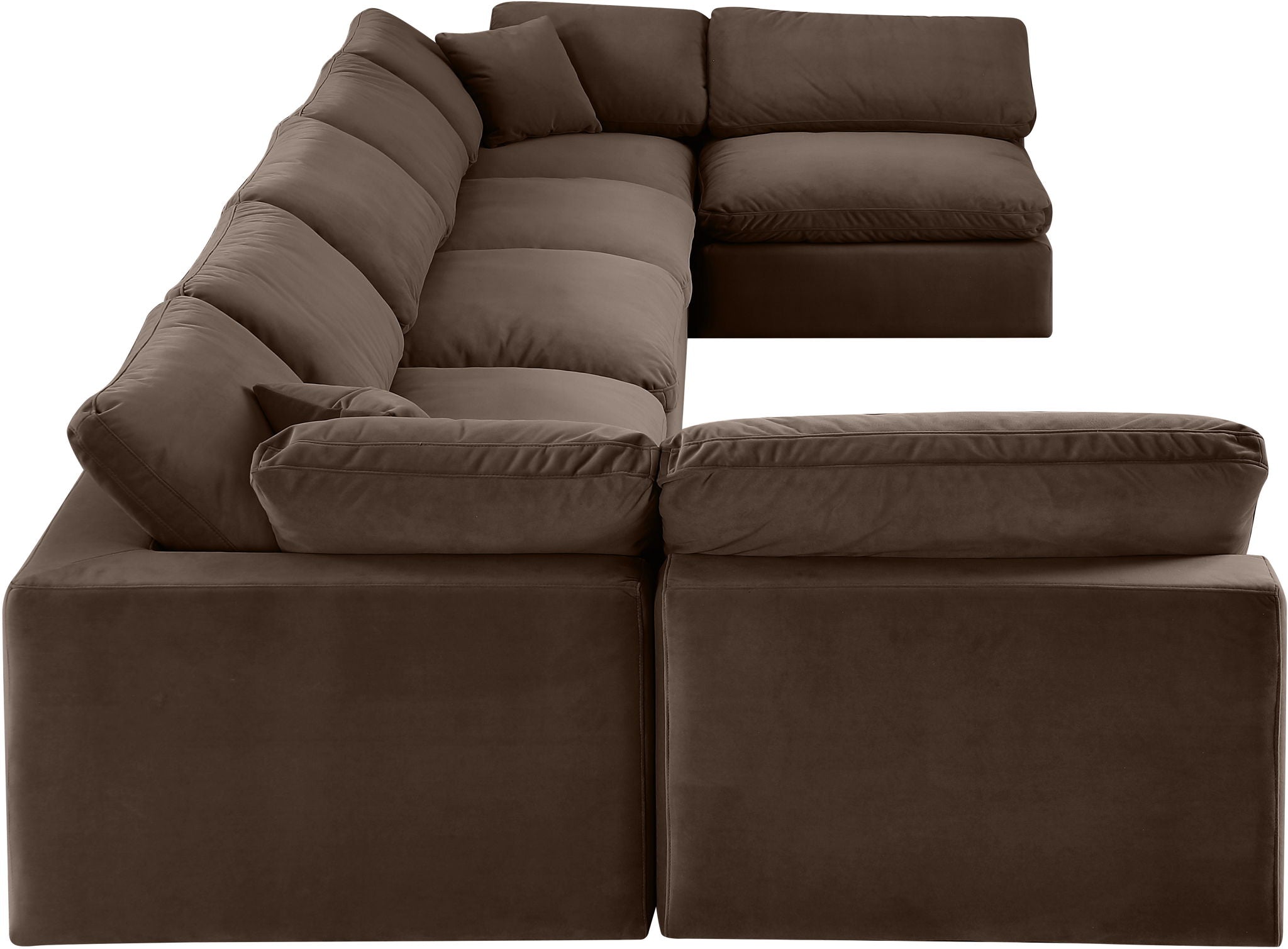 Comfy - 7 Piece Velvet Modular Armless Sectional - Urban Living Furniture (Los Angeles, CA)