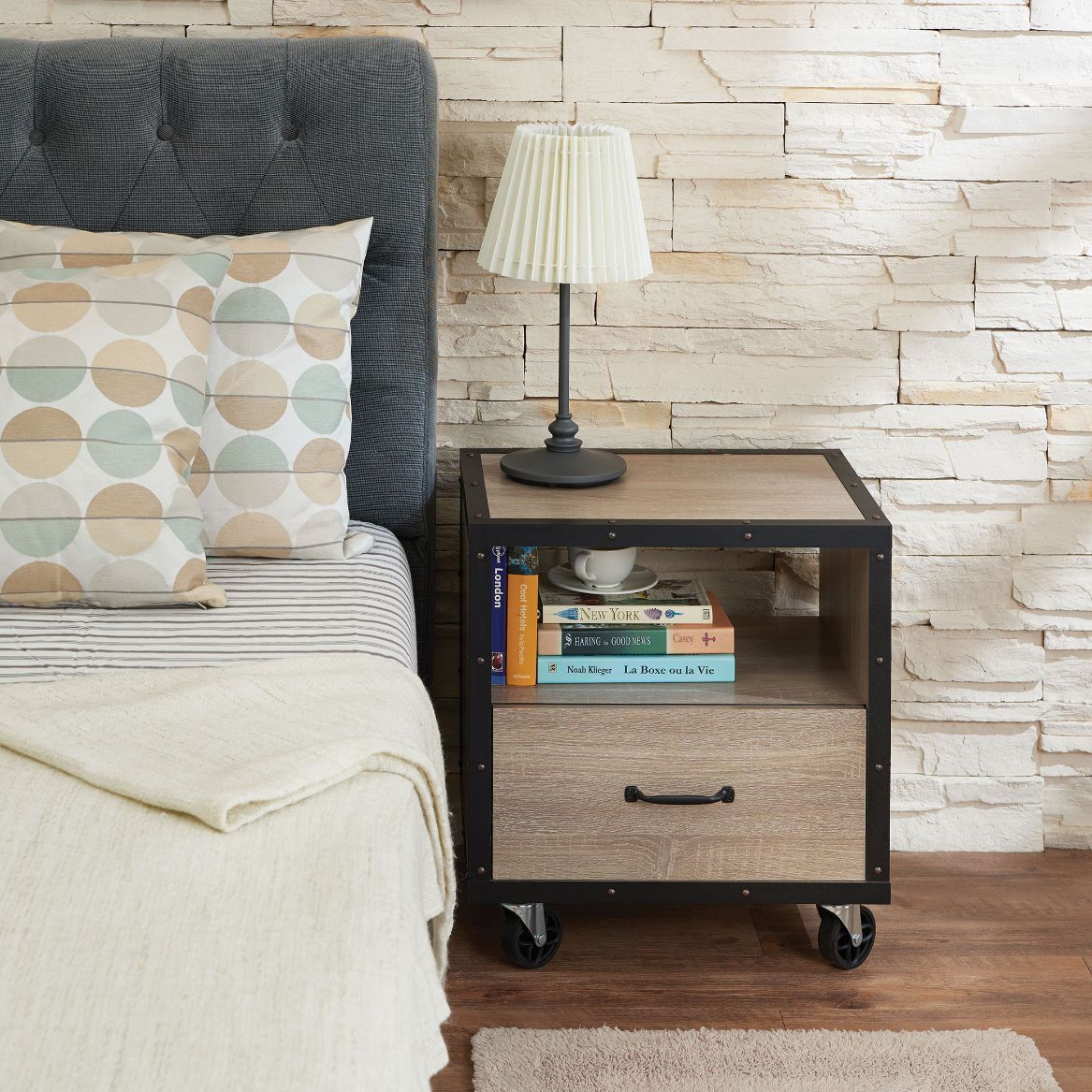 Bemis - Accent Table - Rustic Natural & Black - Urban Living Furniture (Los Angeles, CA)