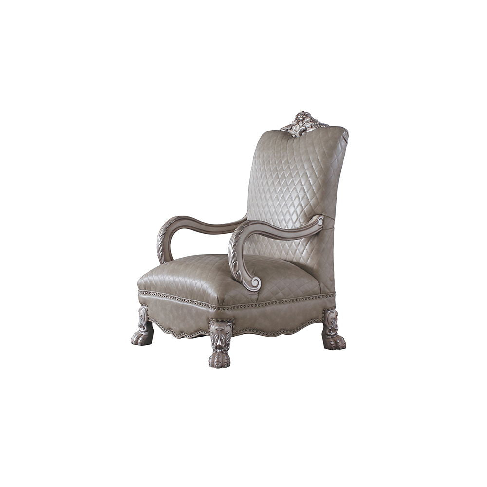 Dresden - Chair With Pillow - Synthetic Leather & Vintage Bone White - Urban Living Furniture (Los Angeles, CA)