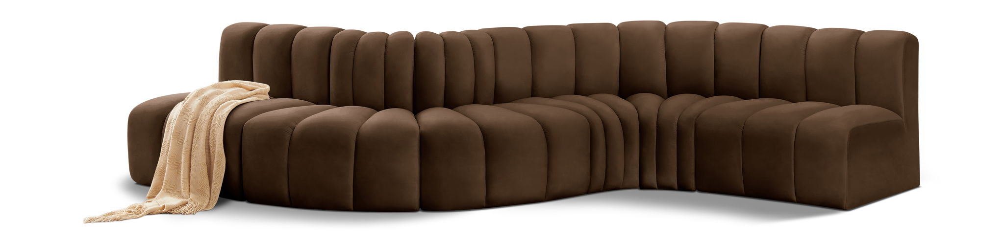 Arc - Velvet 6 Piece Curved Modular Sofa - Urban Living Furniture (Los Angeles, CA)